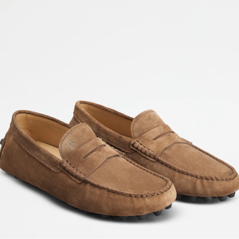 New in Box Tod's Gommino Suede Brown Driving Loafers